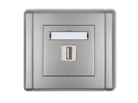 FLEXI Gniazdo USB-AA 3.0 srebrny metalik 7FGUSB-5 KARLIK