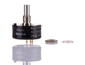 Potencjometr 1kΩ typ Obrotowy Vishay średnica wału 6,35 mm 2.75W długość wału 22.2mm średnica 33.32mm Montaż na łożysku