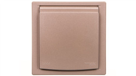 Asfora Gniazdo Schuko Ip44 Z Ramką (1-Krotne) Brąz Eph3100369