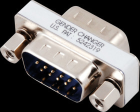 Gender changer, adapter, 2x 9-pin. D-Sub ST