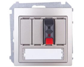 Simon Basic Gniazdo głośnikowe pojedyncze z polem opisowym satynowe BMGL31.01/29