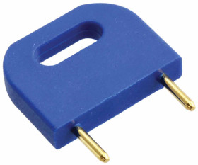 Miniaturowe gniazdo izolowane, Męski, Prosty, Niebieski, typ: Zamknięta góra, 2-pinowe raster: 10.16mm, Złoto