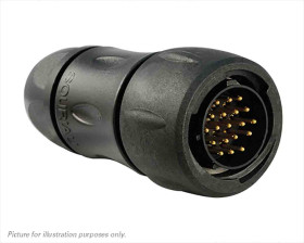 Złącze wielostykowe przemysłowe 19-pinowe Montaż na kablu Wtyczka Souriau Sunbank by Eaton