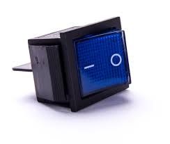 Przełącznik kołyskowy ON-OFF niebieski (15A/250V)