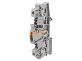 UTME6 Złączka szynowa, na szynę DIN, zacisk śrubowy, szary, tory: 1