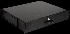 26210269 19-inch keyboard drawer, 2 U, lockable, black