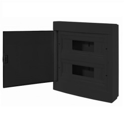 Rozdz. 24mod.n/t IP40 2x12 czarna CZRM-NT-24T ADEL