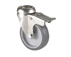 Koło samonastawne średnica kabla 50mm Otwór na śrubę Guitel Hervieu 40kg wysokość całkowita 70mm