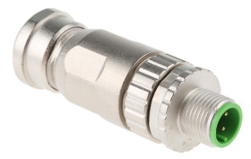 Złącze wielostykowe przemysłowe 4-pinowe M12 Montaż na kablu Wtyczka HARTING