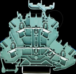 2002-2232 Double-deck through terminal block, Ø 0.25 - 2.5 mm N/L.