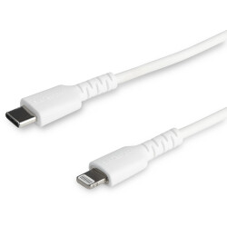 StarTech.com RUSBCLTMM2MW 6 foot (2m) Durable White USB-C to Lightning Cable