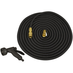 Sealey GH15E &#xD8;17mm Expandable Garden Hose Black 15m Premium
