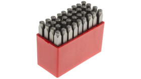 Zestaw Wybijaków Liter, 36-Szt., (27 Części X Stempel Stalowy Z Kropkowaną...