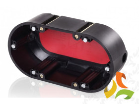 Puszka do pustych ścian BS118 2x60 mm przeciwogniowa głęboka 54 mm EI90 czarna 83118007 SIMET