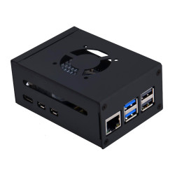 Metal Case with 40mm Cooling Fan for Raspberry Pi 5