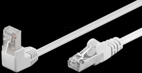 94177 0.5-m cat. 5e patch cable, 1x 90° plug, white