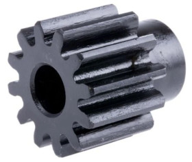 Koło zębate walcowe, moduł: 2, l.zębów: 12, śr. piasty: 18mm, śr. otworu: 10mm, Stal