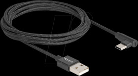 80031 USB 2.0 Kabel, A Stecker/C Stecker, gewinkelt, 2,0 m