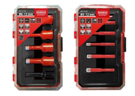 5 el kpl otwornic diamentowych m14 6 8 10 12 mm + m14/hex adap max 12000 obr/min MN-76-290