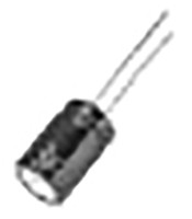 Aluminiowy kondensator elektrolityczny 100μF 10V dc Radialny, Otwór przelotowy Panasonic roztaw: 2mm 5 Dia. x 11mm