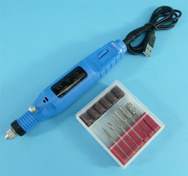 SZLIFIERKA MINI 5-9V+ZESTAW FREZÓW SCIER