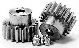 Tamiya 50355 Część zapasowa Zębatka silnika 18/19 zębów M0,6 / 48 dp, aluminium