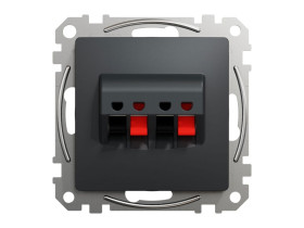SEDNA DESIGN & ELEMENTS Gniazdo podwójne głośnikowe antracyt SDD114411 SCHNEIDER ELECTRIC