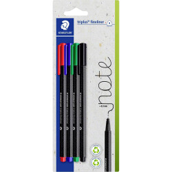 Staedtler 334-S BK4 triplus fineliner 4 pcs