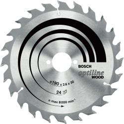 Bosch 2608640615 Circular Saw Blade Optiline Wood 190x30x2.6mm 24 Teeth