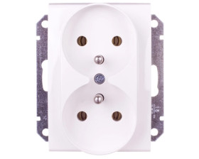 Sedna Gniazdo podwójne z/u 16A kremowe SDN2800923