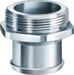 Hose grommet, (L x W) 39 x 39 mm, brass, nickel-plated, for protective hoses, 1 5010 023 032