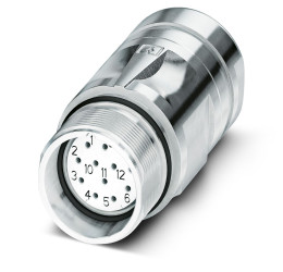 Złącze wielostykowe przemysłowe 12-pinowe M23 Montaż na kablu Gniazdo Phoenix Contact
