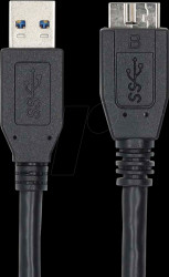 CCGL61500BK10 USB 3.0 cable, A connector &gt; micro B connector, 1 m, blue