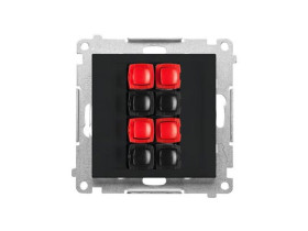 SIMON 55 Gniazdo głośnikowe poczwórne czarny mat TGL4.01/149 KONTAKT SIMON