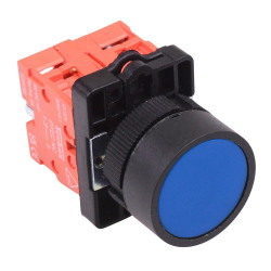 Techna PtecPNBlue Blue Flush Push Button Switch 10A 2NC