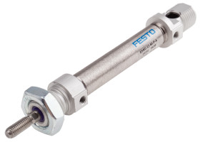 Siłownik pneumatyczny skok: 40mm Festo Ø 12mm dwustronnego działania Action 145mm Elastomer DSNU-12-40-P-A M5