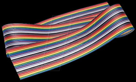 Flat ribbon cable AWG 28, 37-pin, coloured, 3-m ring