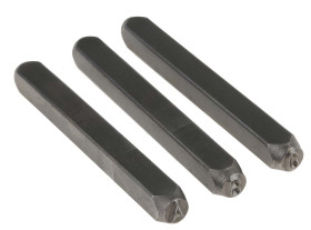 Zestaw rysików do grawerowania wysokość: 4mm 27-szt. Litry: A → Z, (&) długość punktaka: 61mm RS PRO