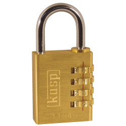 Kasp K11040D Brass Combination Padlock - 40mm