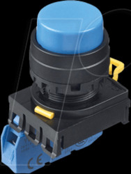 YW1B-A2E10S YW-22mm, PB, extended, plastic, maint, 1NO, blue
