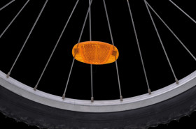 Bike - spoke reflectors, oval, orange, 2 pieces
