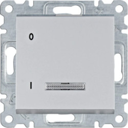 Lumina Łącznik kontrolny 1-biegunowy srebrny 16A/250VAC WL0612