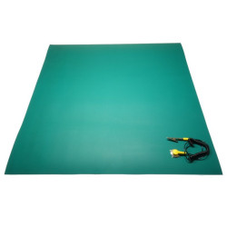 Mata antystatyczna 1200x600x2mm+ przewód uziemiąjący, ESD gumowa 5000V-0V