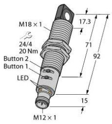 Przycisk refleksyjny, ultradźwękowy Turck 1610027 1 szt.