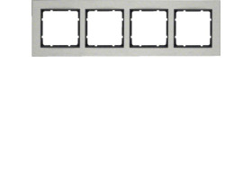 BERKER B.7 Ramka 4 poczwórna pozioma stal szlachetna/antracyt mat 10243606 HAGER