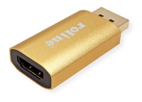 ROLINE GOLD Adapter DisplayPort - HDMI 4K@60 (wtyk / gniazdo) złoty