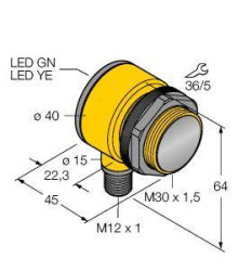 Fotokomórka odbiciowa Turck T30RW3LPQ3 3036944 przełączanie w ciemności 1 szt.