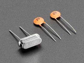 8 MHz Crystal + 20pF capacitors