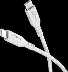 77743 Sync &amp; charging cable, USB-C &gt; USB-C, silicon, 1.5 m, white