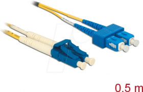 86548 Duplex-LWL, LC/SC, 9/125µ, 0,5m, OS2